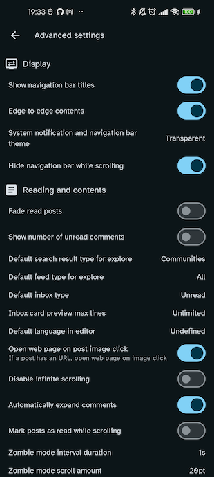 settings first part