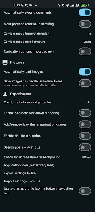 settings first part