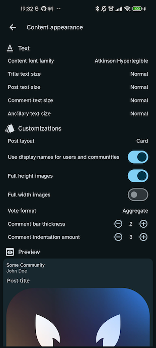 settings first part