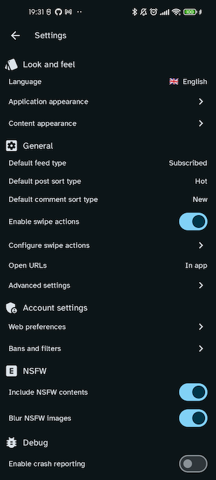 settings first part