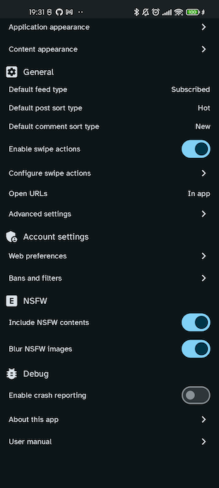 settings second part