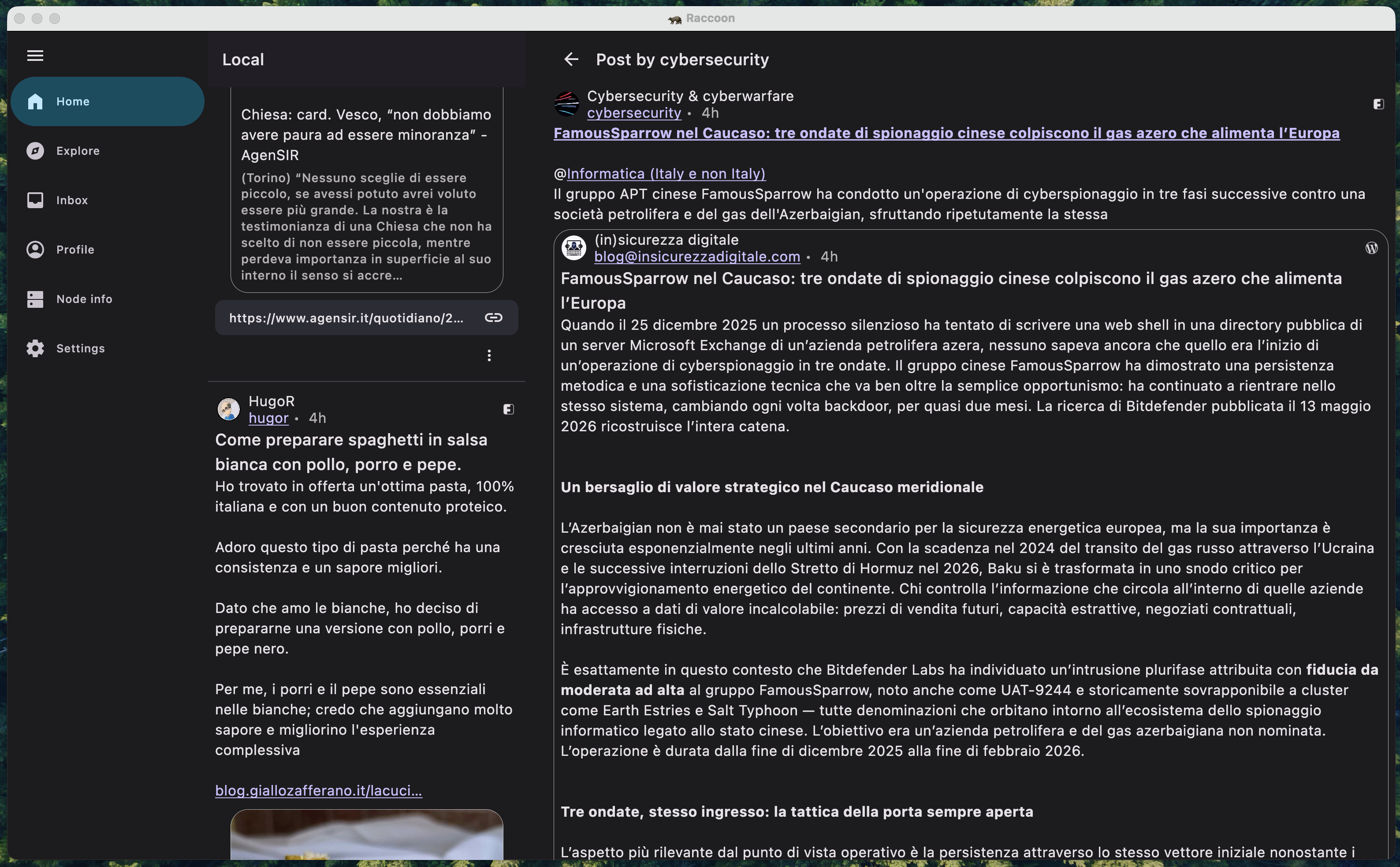 screenshot of list-detail pane scaffold